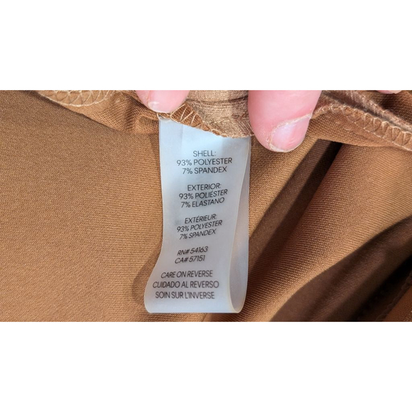 NWOT Women's Calvin Klein Tan Faux Suede Dress with Zipper Detail Size 4 - Picture 7 of 10